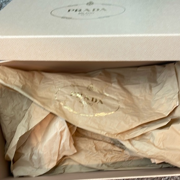 Authentic PRADA shoe box with PRADA tissue liner inside well loved - Picture 2 of 2